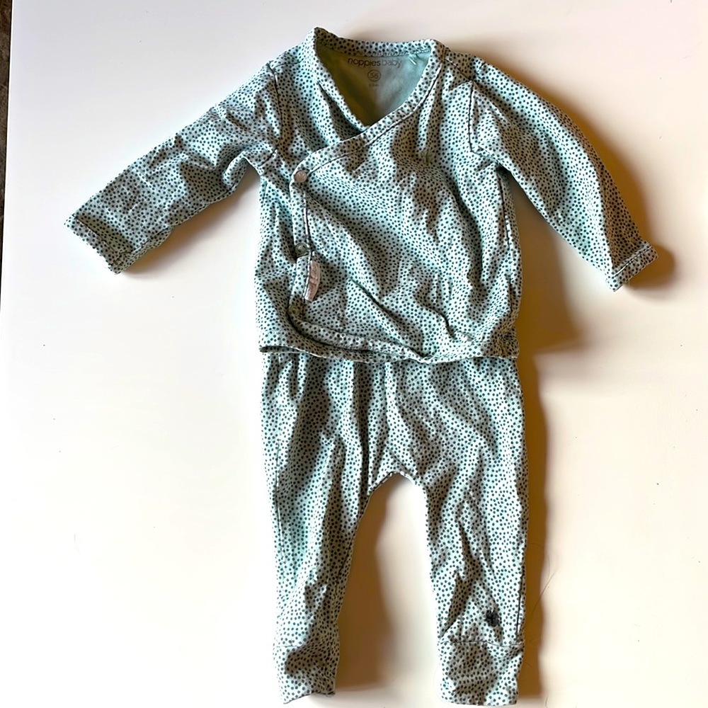 🤩Bundle 4 for $25🤩
NB Blue Dotted Kimono style Shirt with Matching Pants